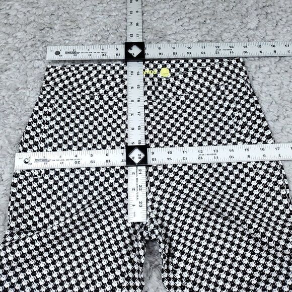 Betabrand Small Short Petite Skinny Leg Pencil Dress Pants Catstooth Black White - Picture 8 of 10